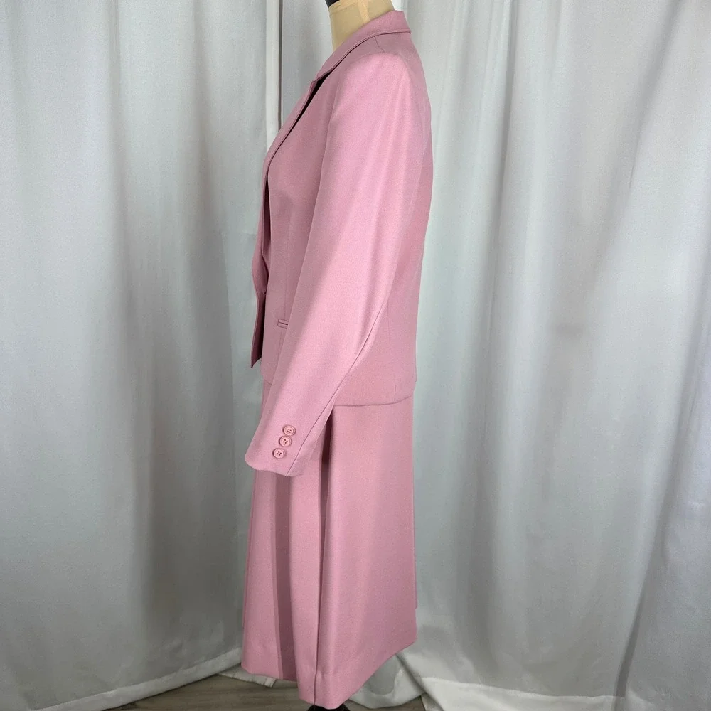 Vintage Haberdashery by Personal Pink Skirt Suit Set Size 10 Union Made